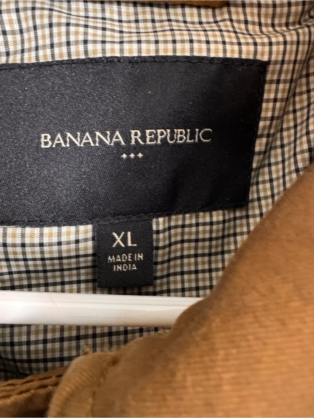 Banana Republic Size XL Waxed Mac Jacket Water Resistant Brown Field Cotton